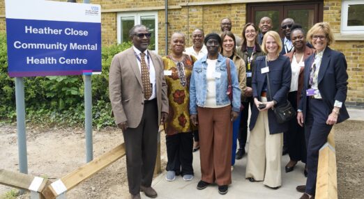 A small group of representatives from the partners who worked together to deliver the Heather Close Community Mental Health Centre