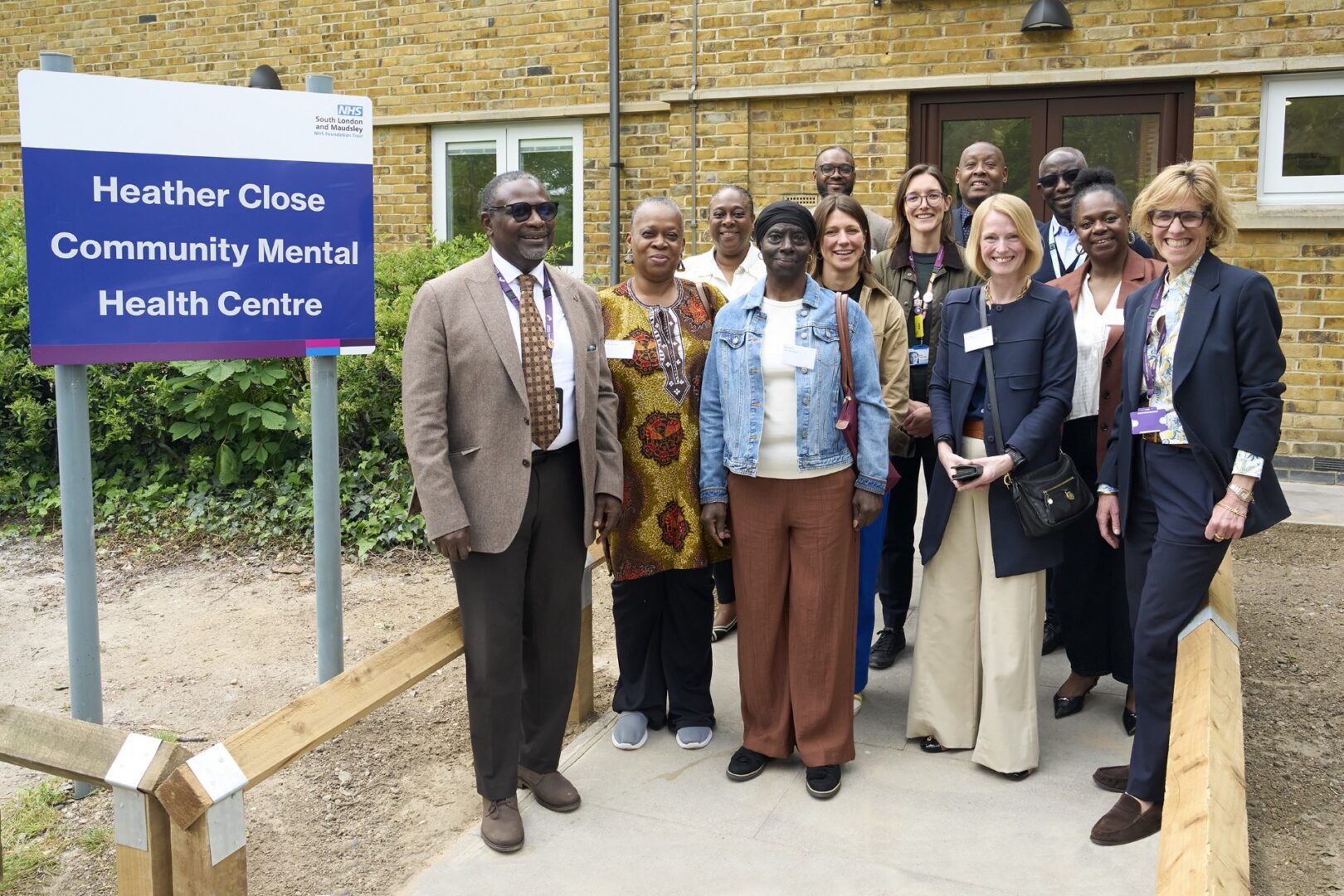 A small group of representatives from the partners who worked together to deliver the Heather Close Community Mental Health Centre